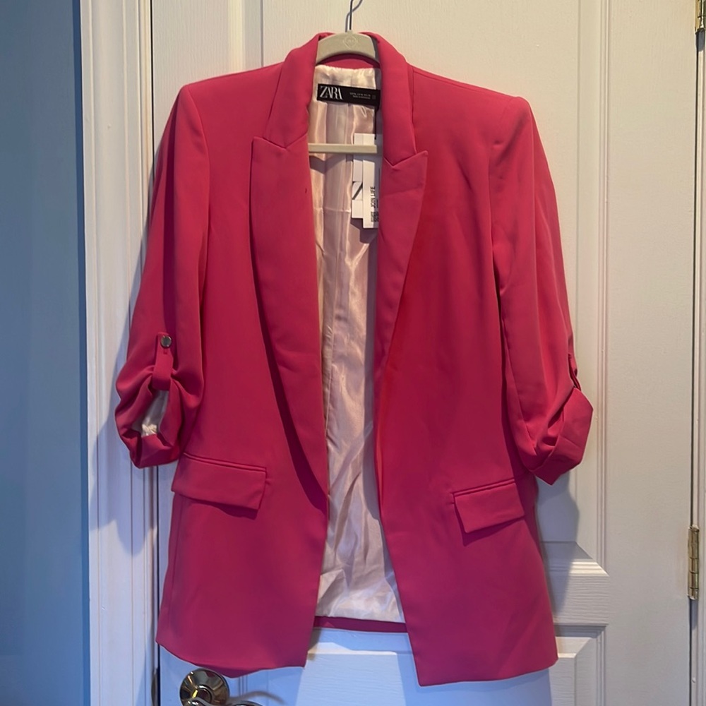 ZARA pink blazer NWT
